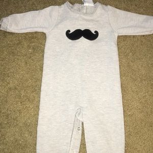 12m Mustache Romper $15 shipped